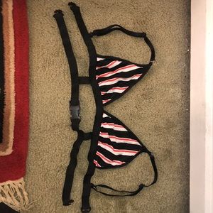 Striped buckle festival top